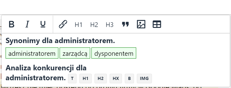 słownik synonimów SEMSTORM