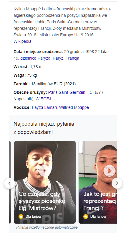cameos on google odpowiedzi wideo w google