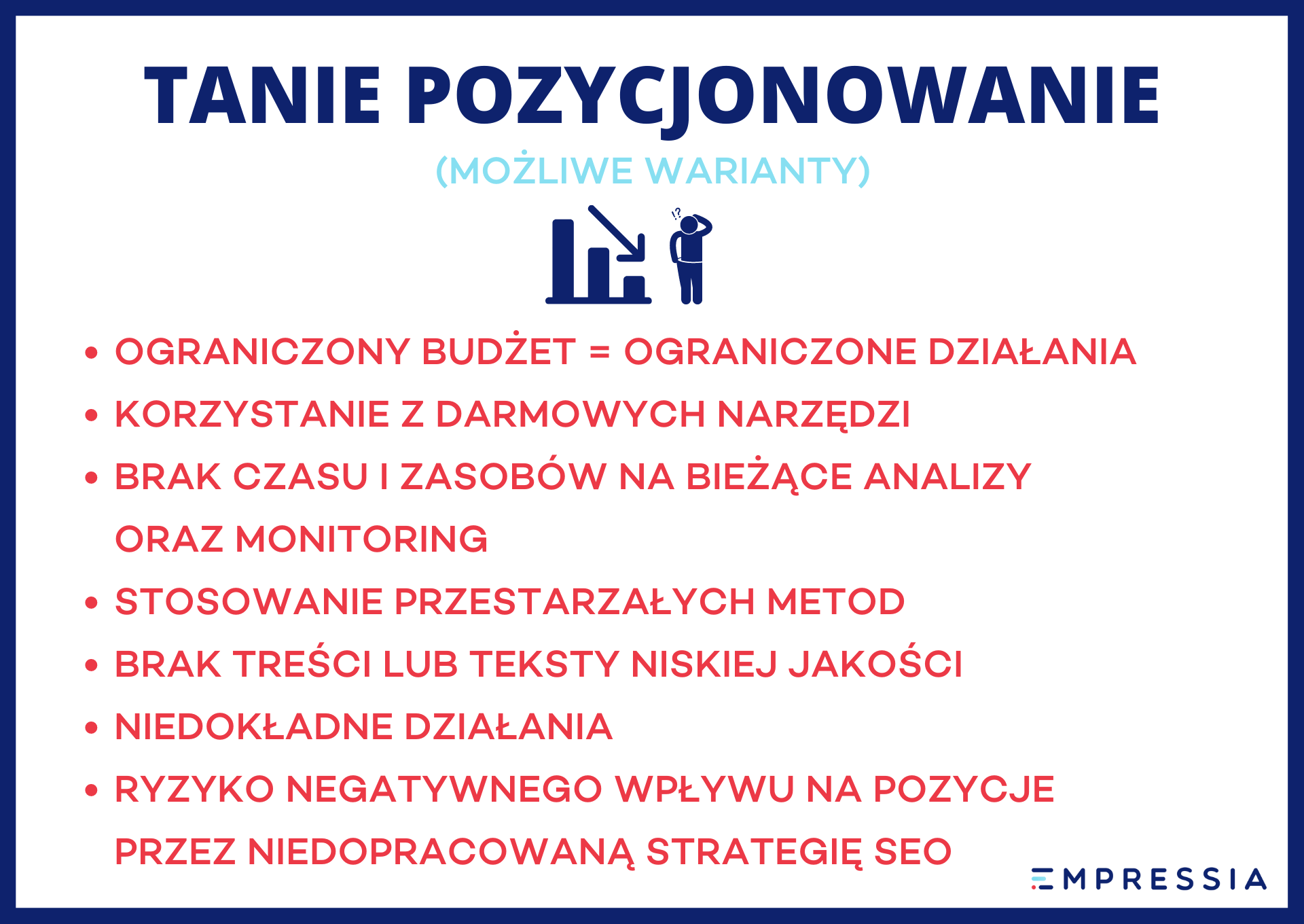 tanie pozycjonowanie negatywne efekty