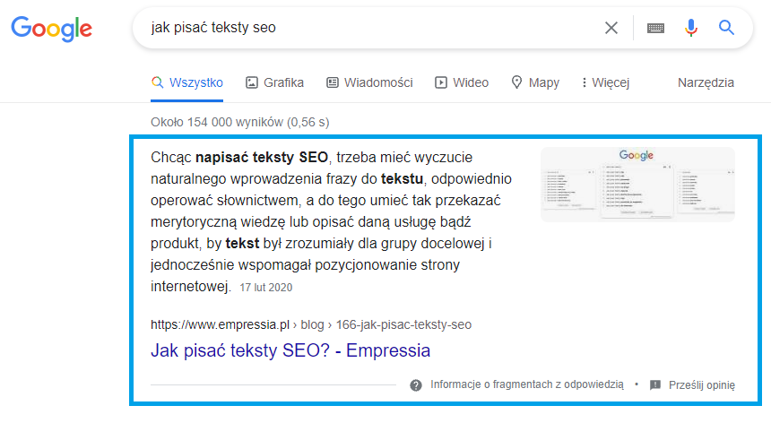 pozycja w wyszukiwarce i Google Dance