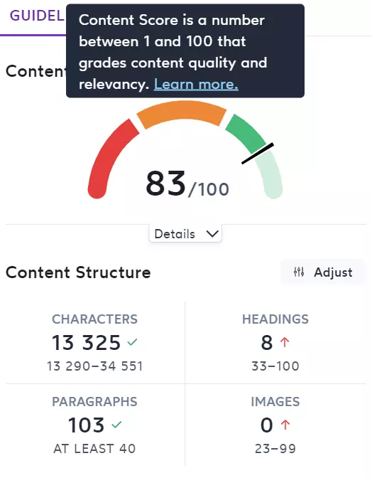 content editor od surfer