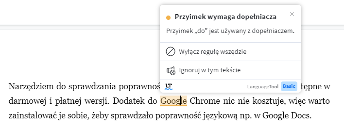 narzędzie dla copywritera do korekty