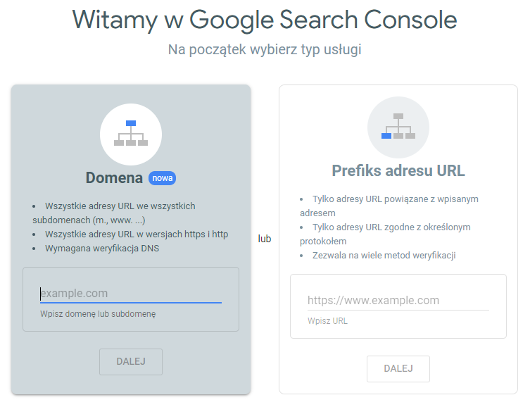 jak dodać stronę do wyszukiwarki Google Search Console