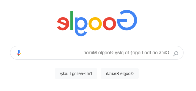 elgoog odwrócone google lustrzane odbicie
