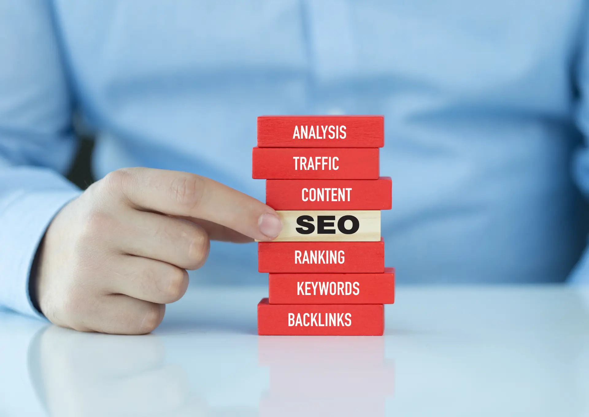 napis seo dlon klocki