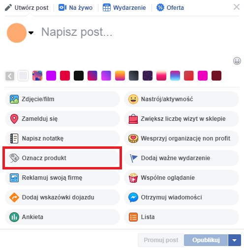 dodawanie postu
