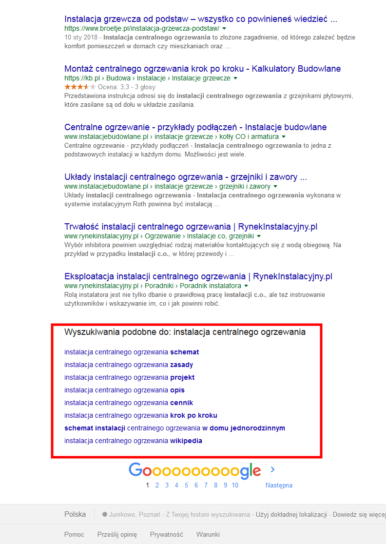 podpowiedzi wyszukiwań z google