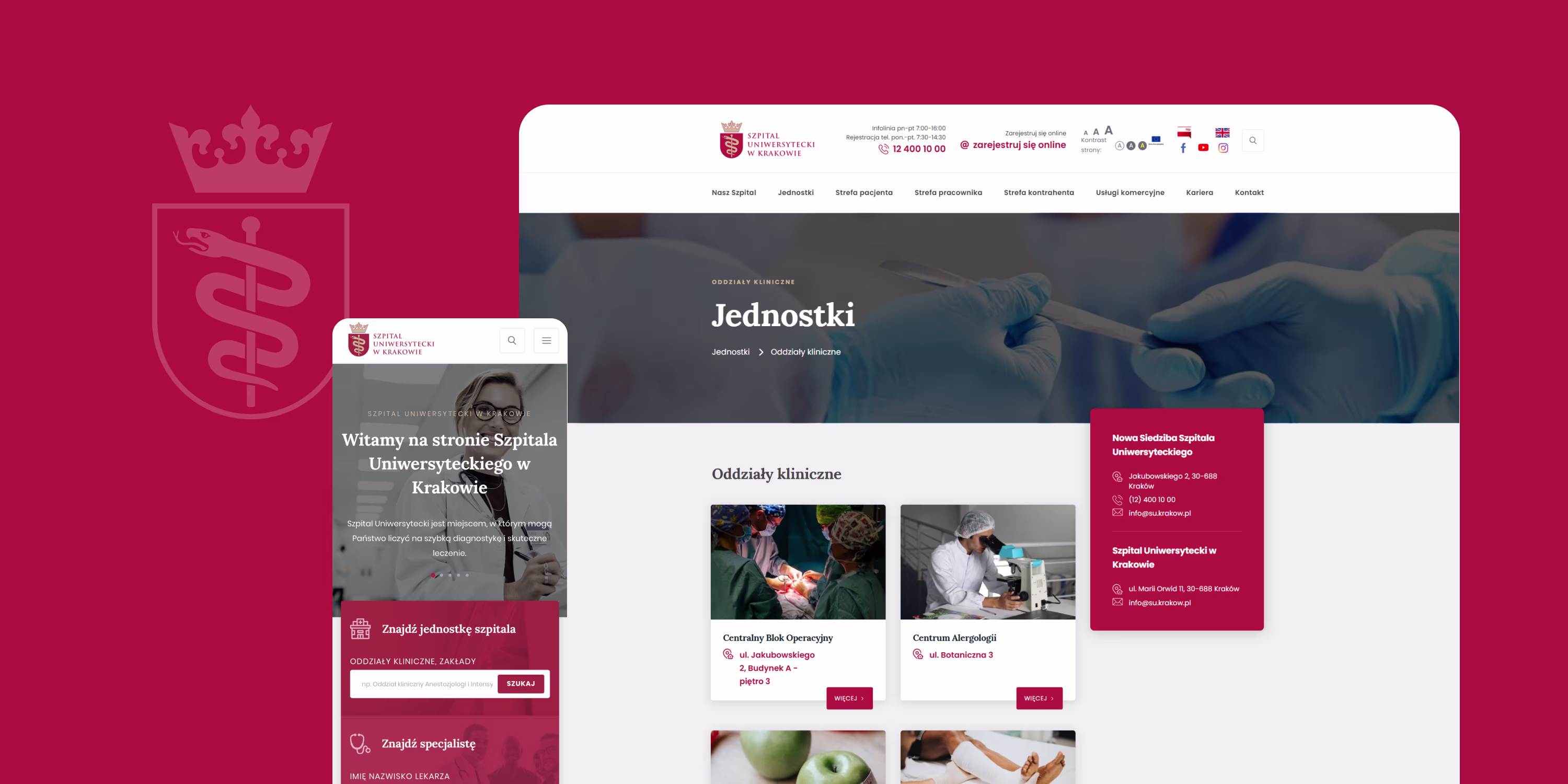 Case study Empressia Szpital Uniwersytecki w Krakowie realizacja www