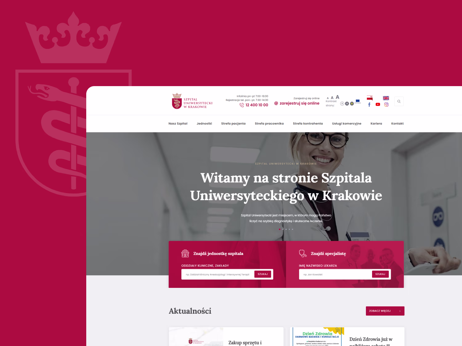 Case study Empressia Szpital Uniwersytecki w Krakowie realizacja www