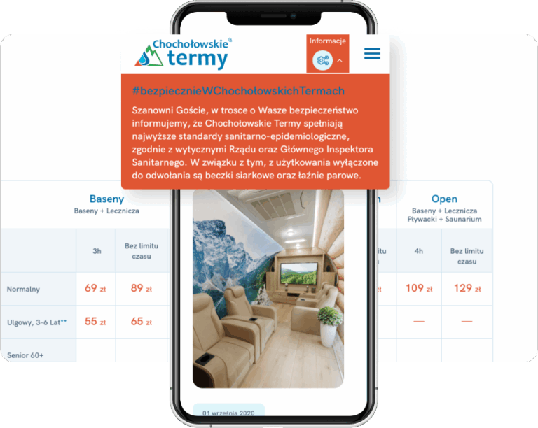 Chochołowskie Termy funkcjonalność cennik
