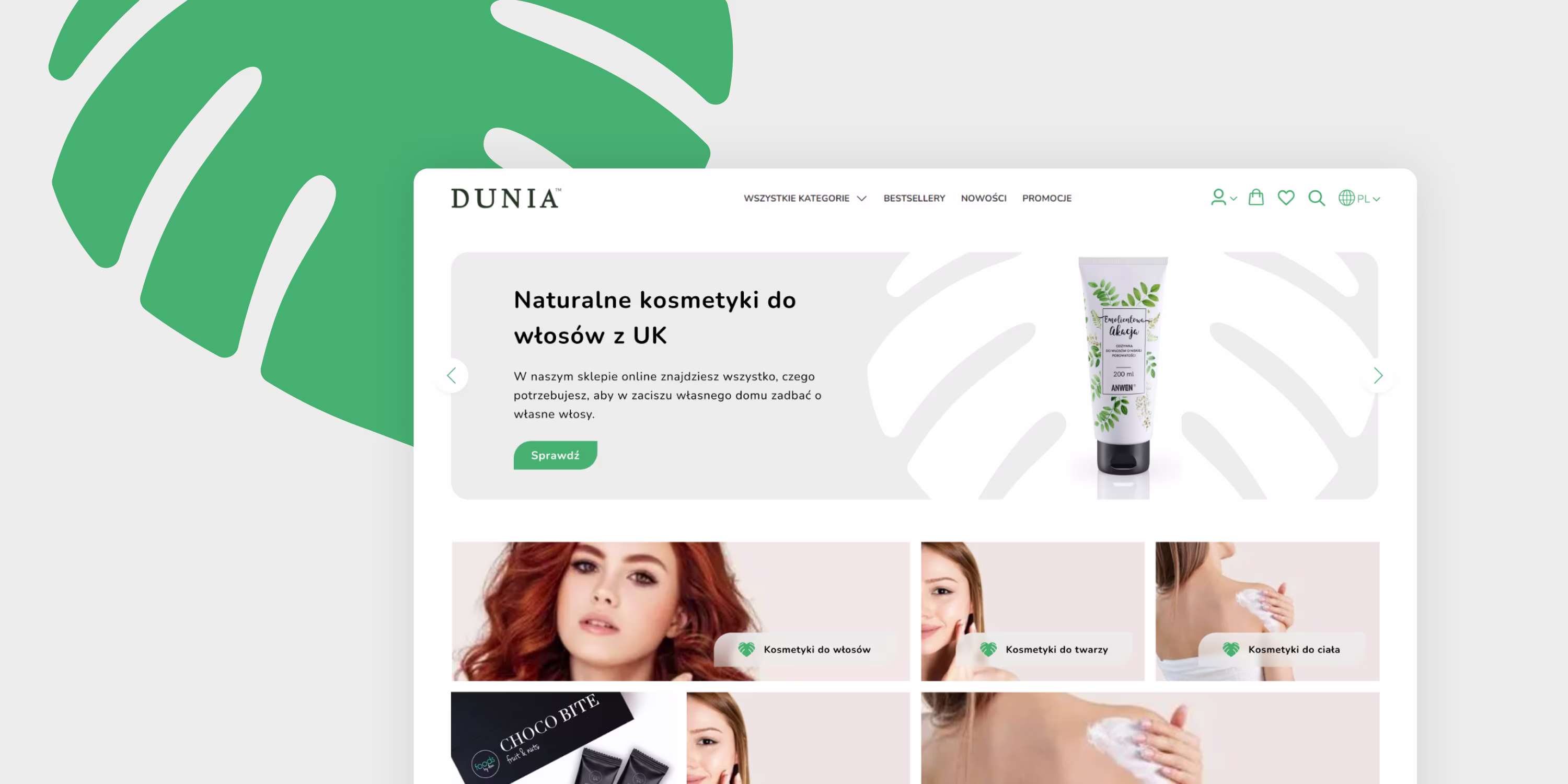 Dunia Organic sklep internetowy realizacja www