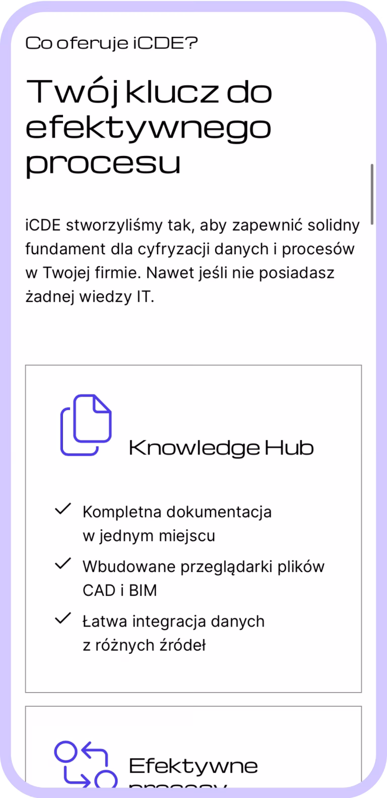 iCDE realizacja strony WWW widok mobile