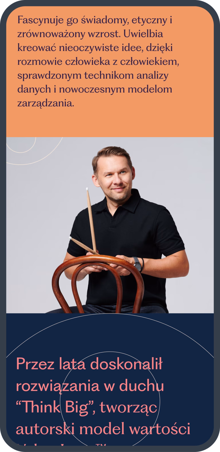 Case study Łukasz Smolarek widok mobile