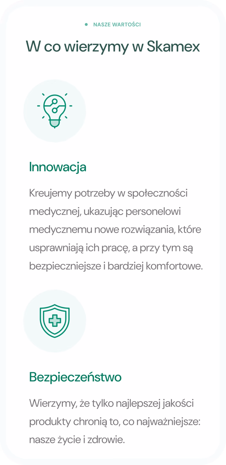 SKAMEX case study WWW widok mobile