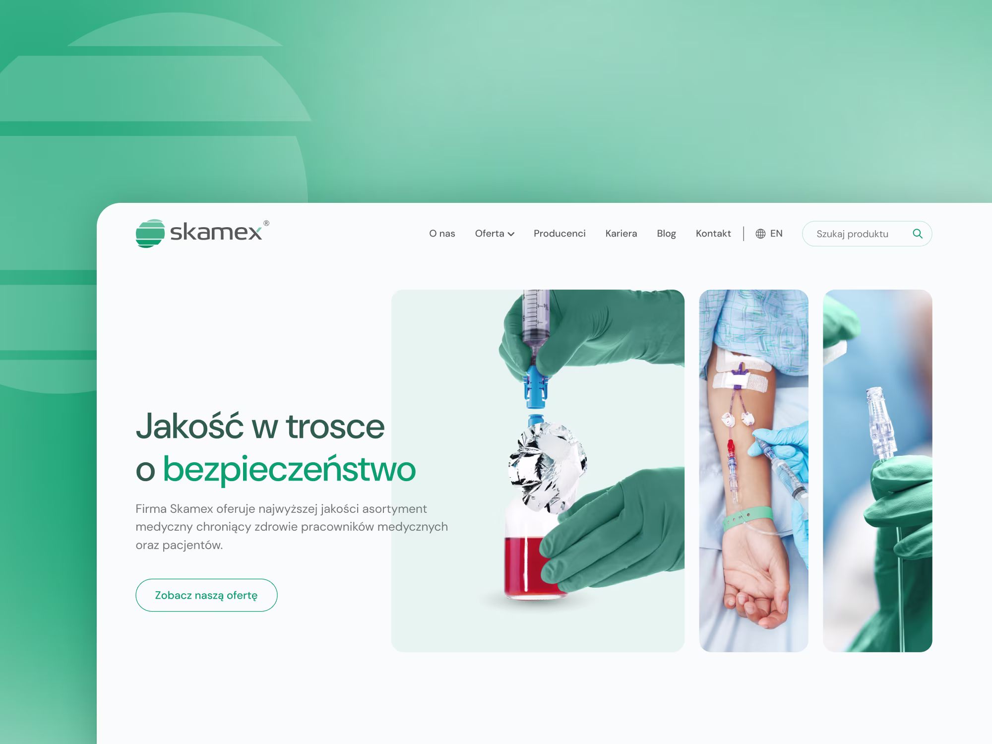 projekt strony internetowej skamex