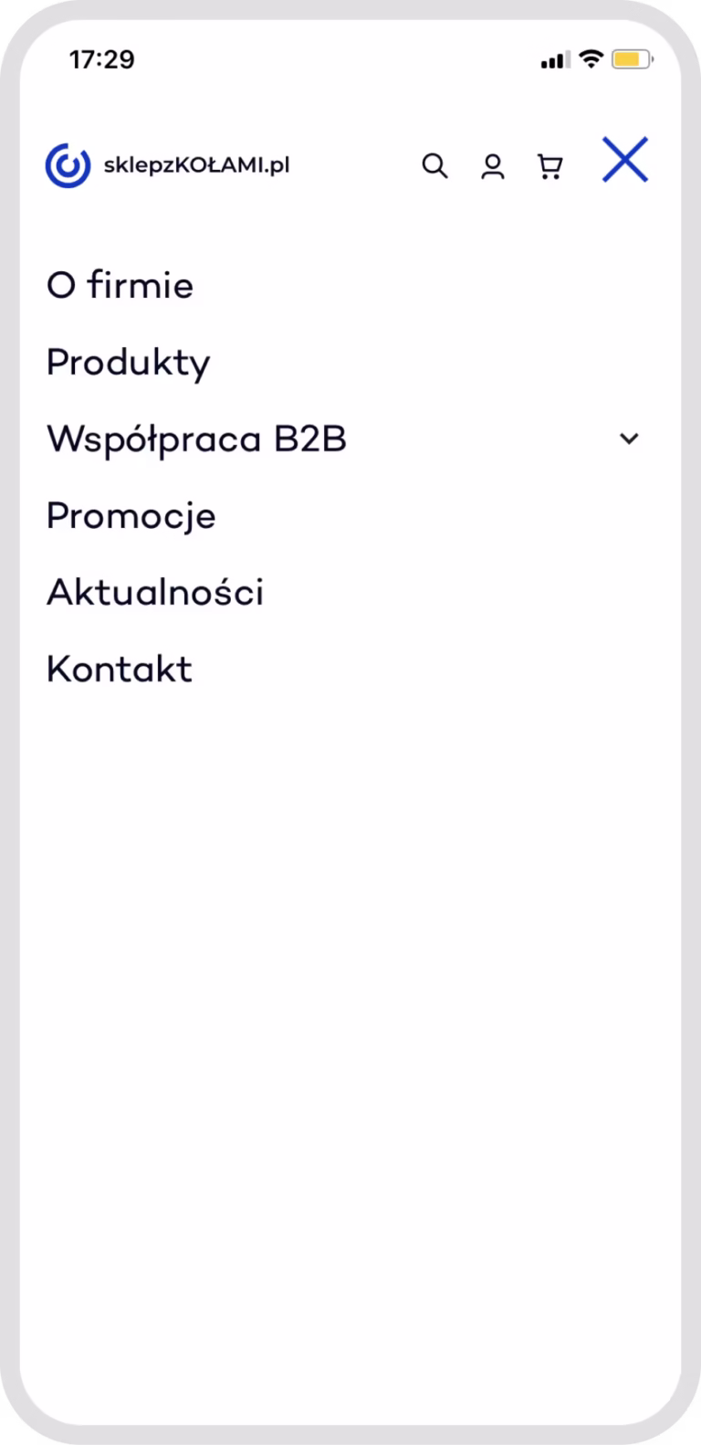Sklep z Kołami case study WWW strona mobilna