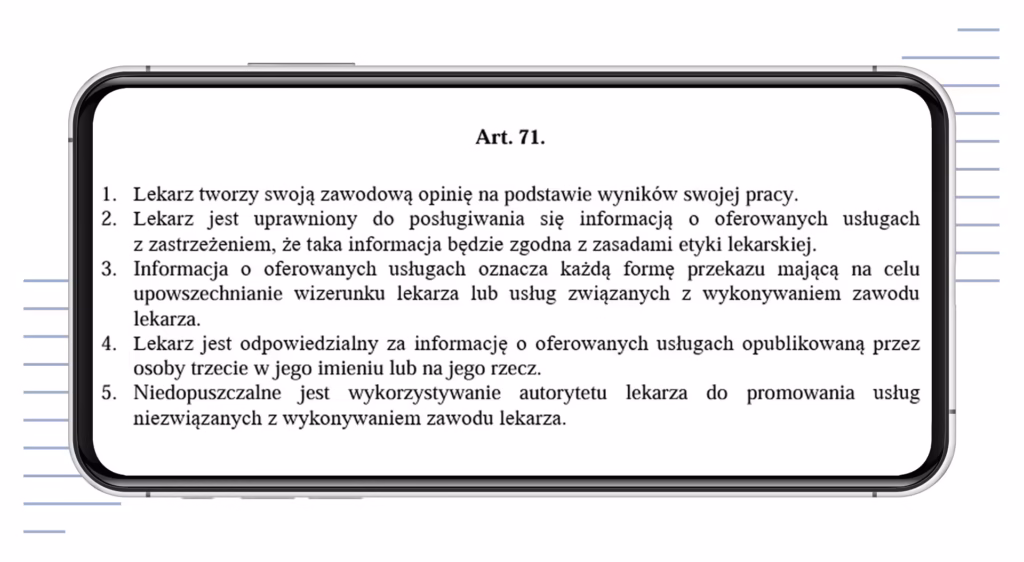 kodeks etyki lekarskiej reklama